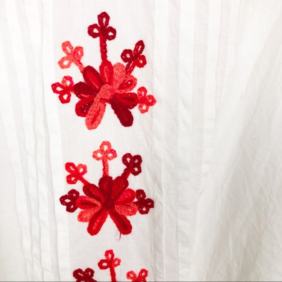 C|C Collection Boho Embroidered White Long Sleeve - Picture 6 of 11